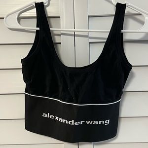 Alexander Wang logo elastic bra